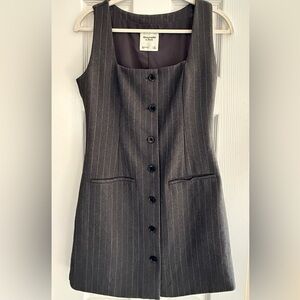 Abercrombie & Fitch Gray Pinstripe Mini Dress